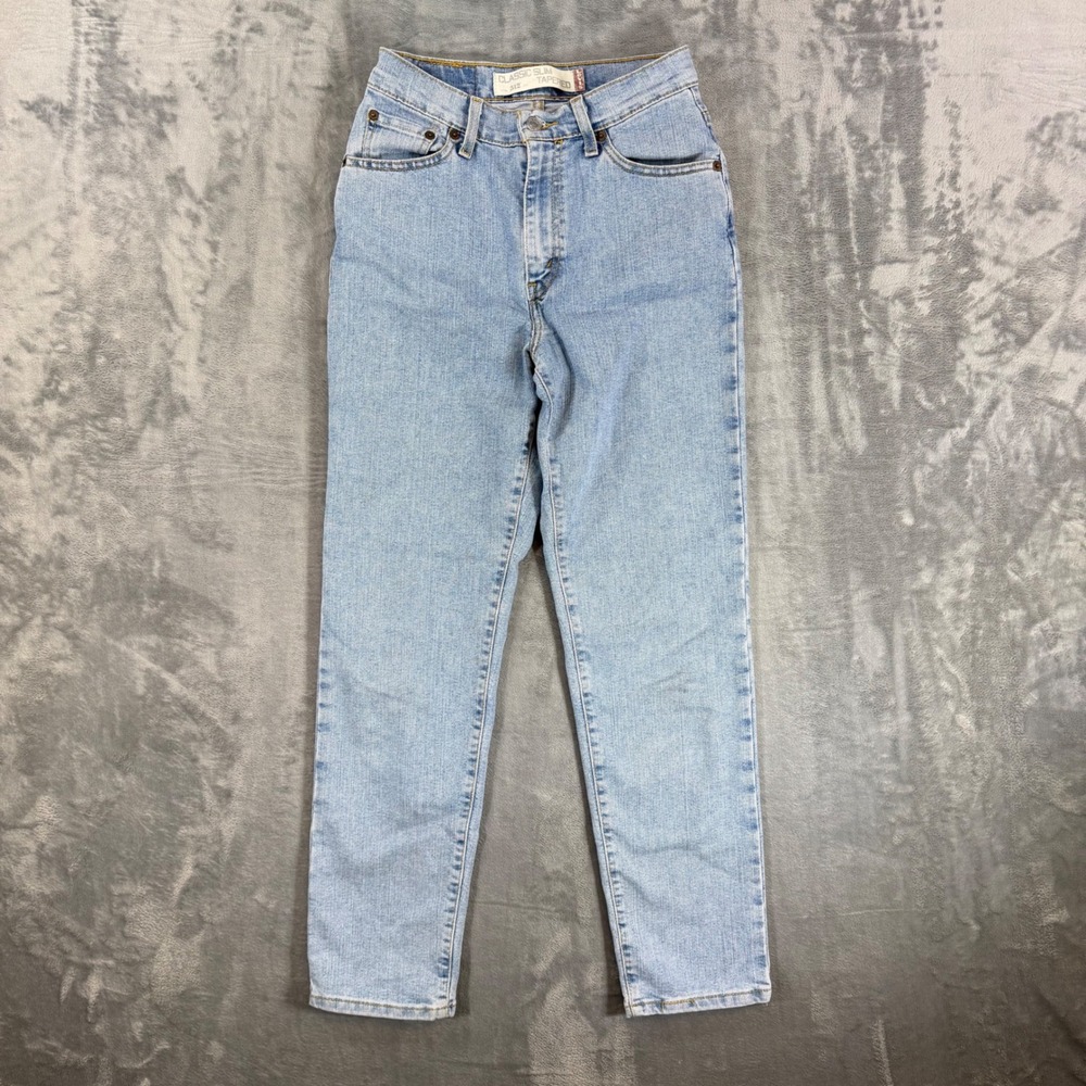 Levi's 512 Classic Slim Tapered Jeans Women's Size 4S Blue Light Wash Denim